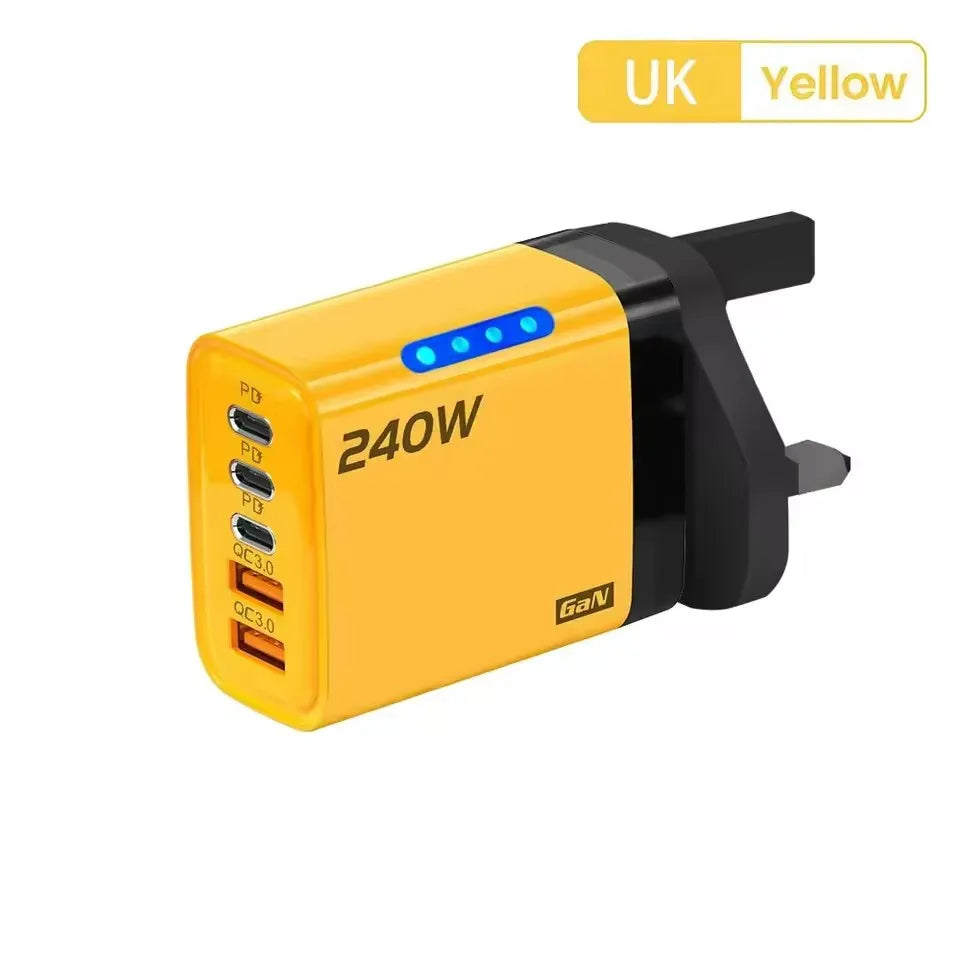 Station de Charge GaN 240 W – USB-C 5-en-1