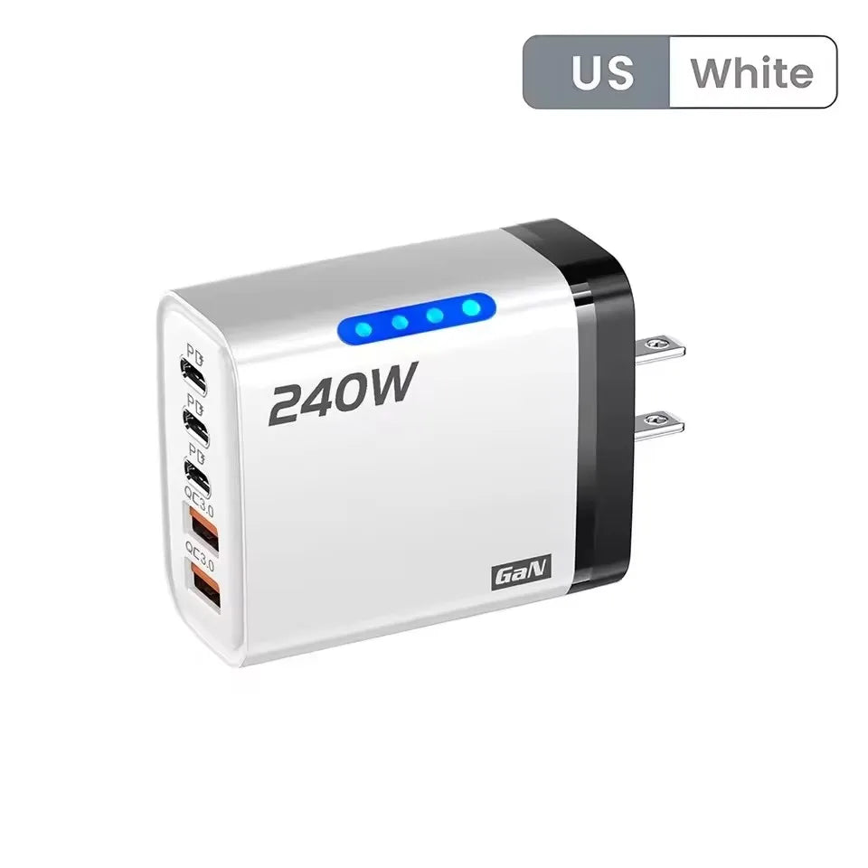 Station de Charge GaN 240 W – USB-C 5-en-1