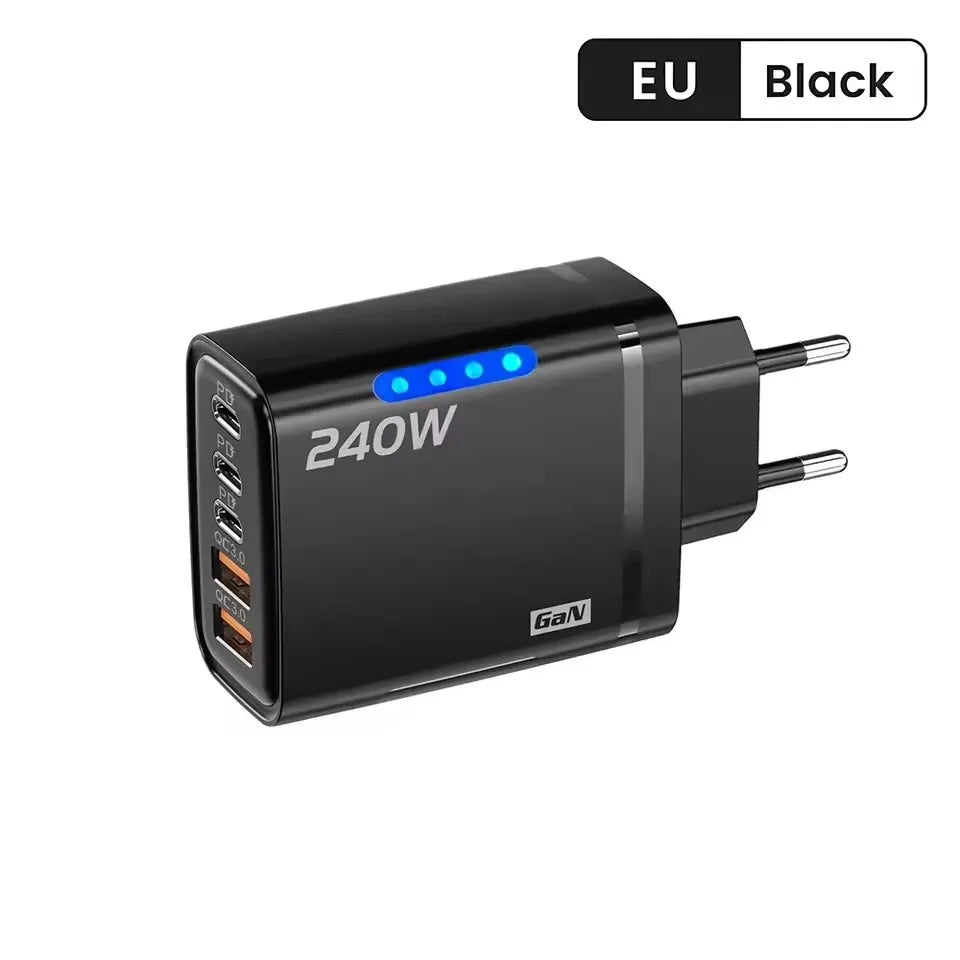 Station de Charge GaN 240 W – USB-C 5-en-1