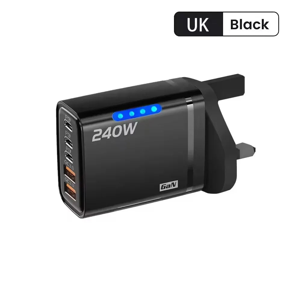 Station de Charge GaN 240 W – USB-C 5-en-1